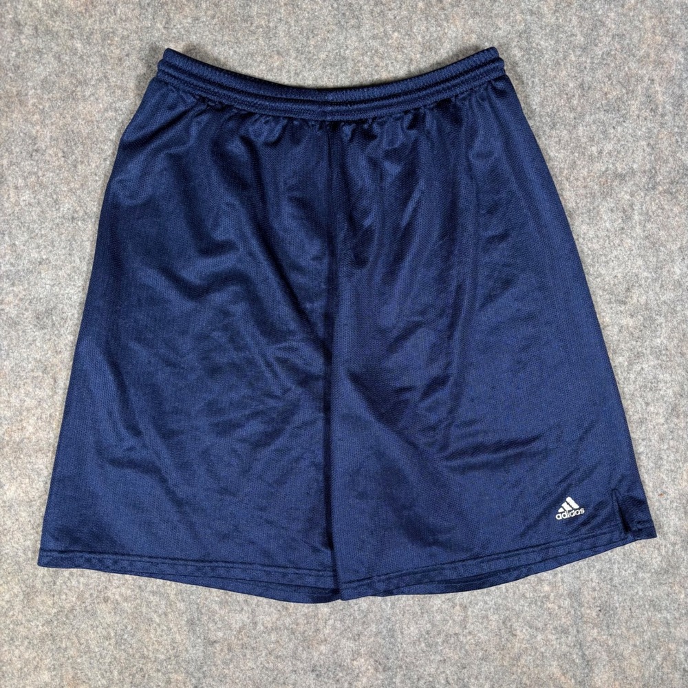 Adidas Mesh Athletic Shorts Mens L Navy Basketball Gym Dazzle VTG Sportswear‎